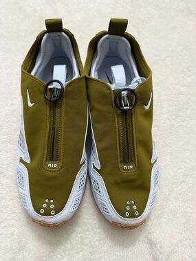 Nike Olive Green and White Athletic Shoes